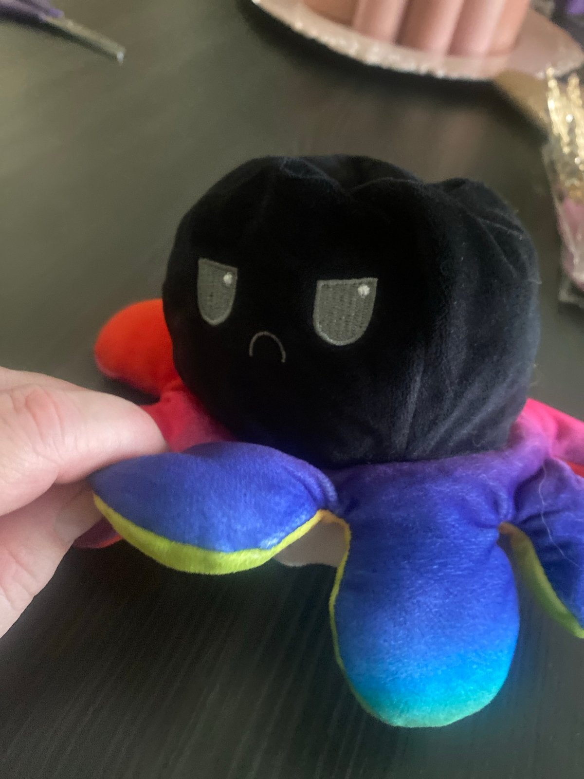 Omkeerbare Pop-up Octopus Knuffel - Blij en Boos, Overige merken, Overige karakters, Overige typen, Ophalen of Verzenden