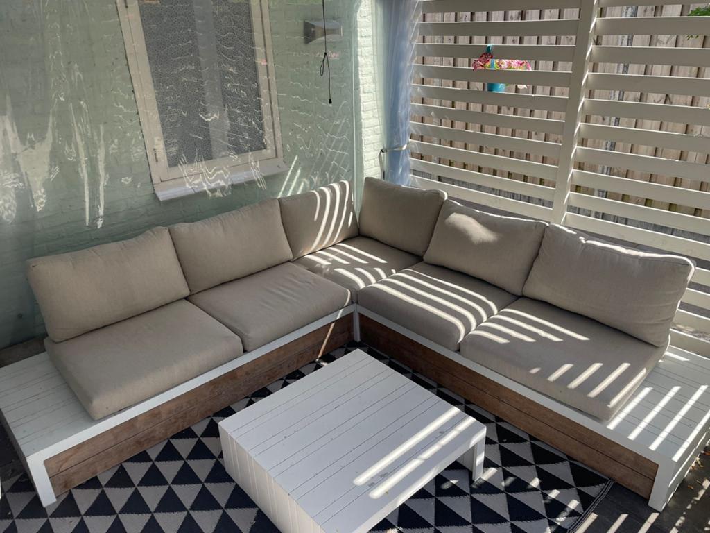 Loungeset, Tuin en Terras, Tuinsets en Loungesets, Ophalen, 5 zitplaatsen, Gebruikt, Bank