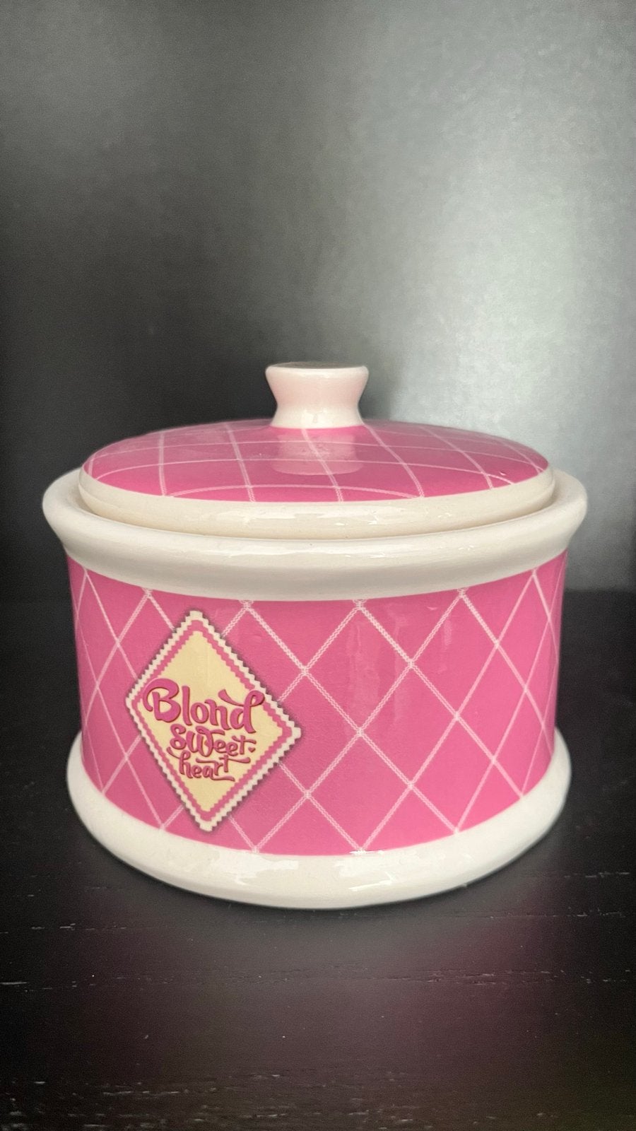 Blond Amsterdam Sweet Heart Voorraadpot Roze/Wit, Blond Amsterdam, Gebruikt, Ophalen of Verzenden, Voorraadpot