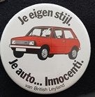 Innocenti British Leyland button, Verzenden, Nieuw, Transport, Speldje of Pin