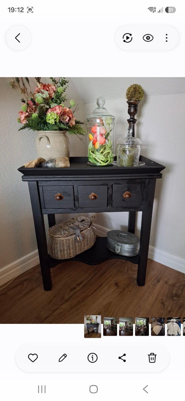 Sidetable, Ophalen, 25 tot 50 cm, Rechthoekig, 50 tot 100 cm