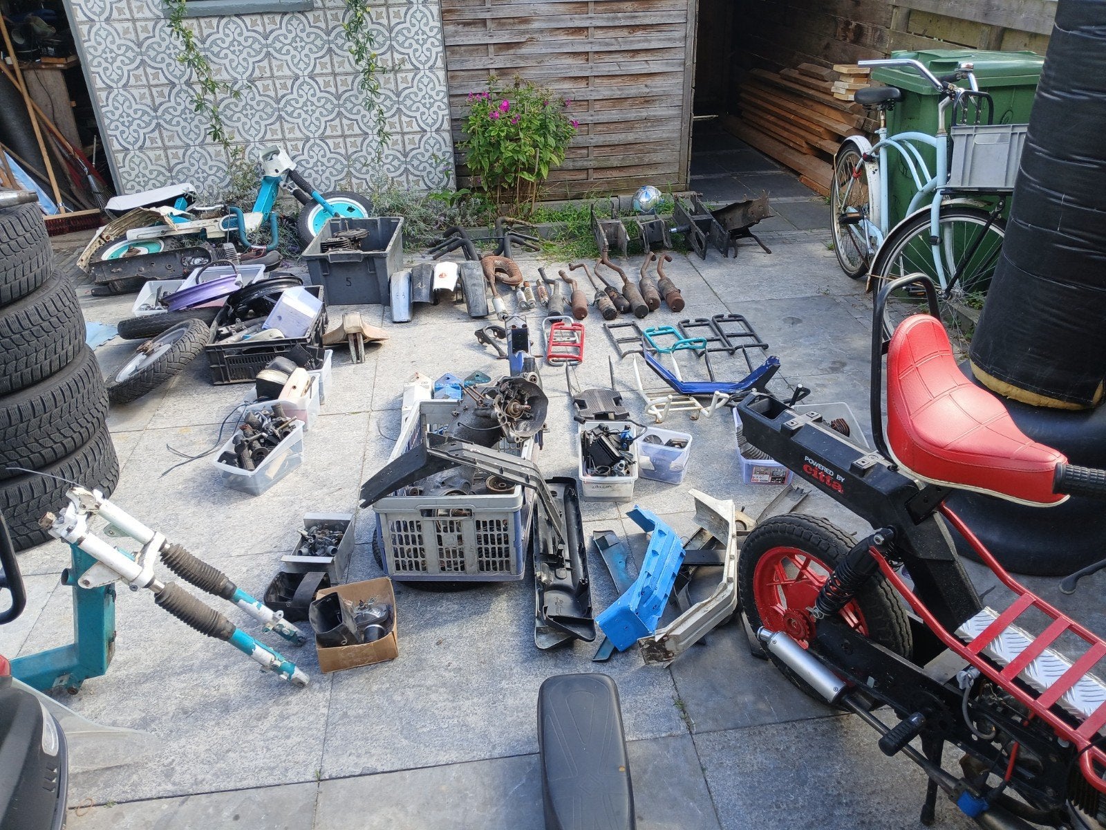 Grote partij Gilera Citta onderdelen - frames, blokken, etc, Ophalen, Gebruikt, Blok, Gilera Citta