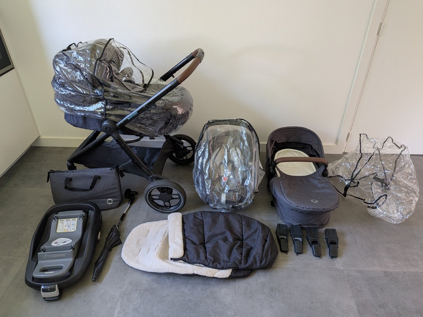 Maxi-Cosi Zelia kinderwagen 3-in-1 met autostoeltje., Ophalen, Gebruikt, Met autostoeltje, Combiwagen