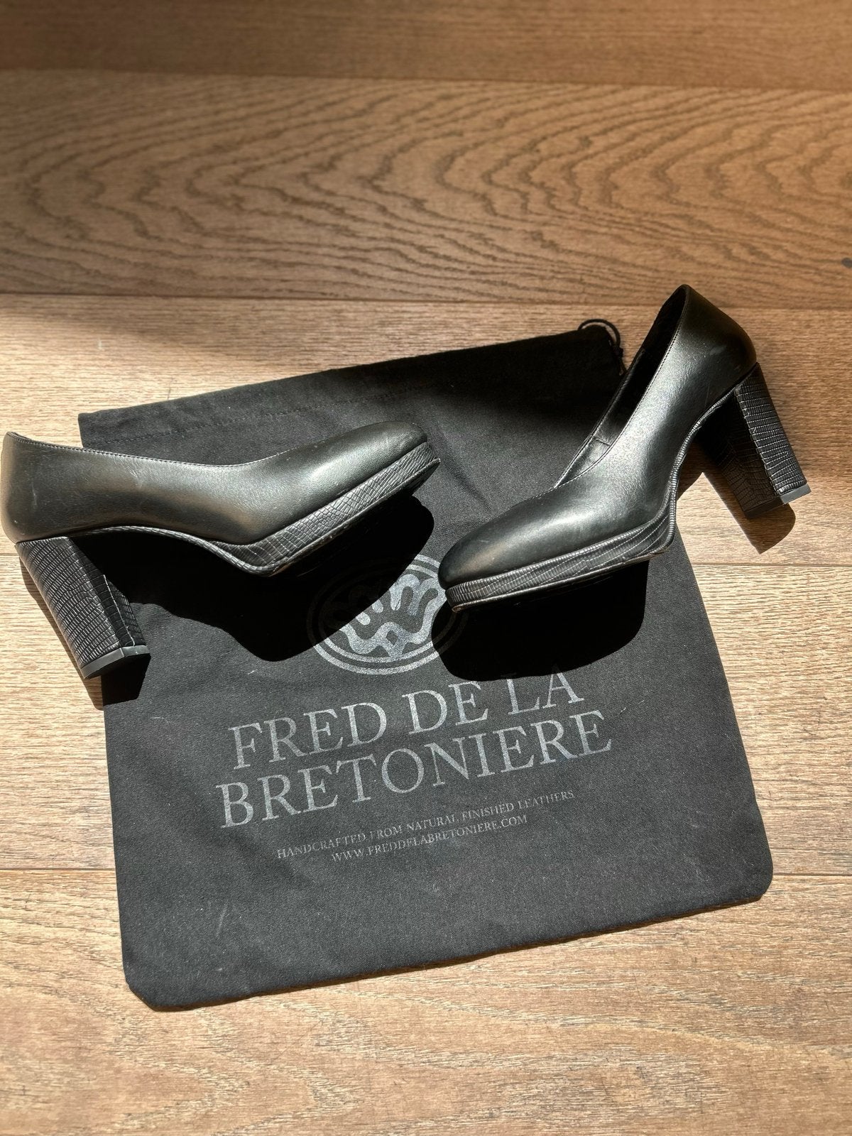 Fred de la Bretoniere pumps, zwart, maat 38, Ophalen, Pumps, Zwart, Zo goed als nieuw