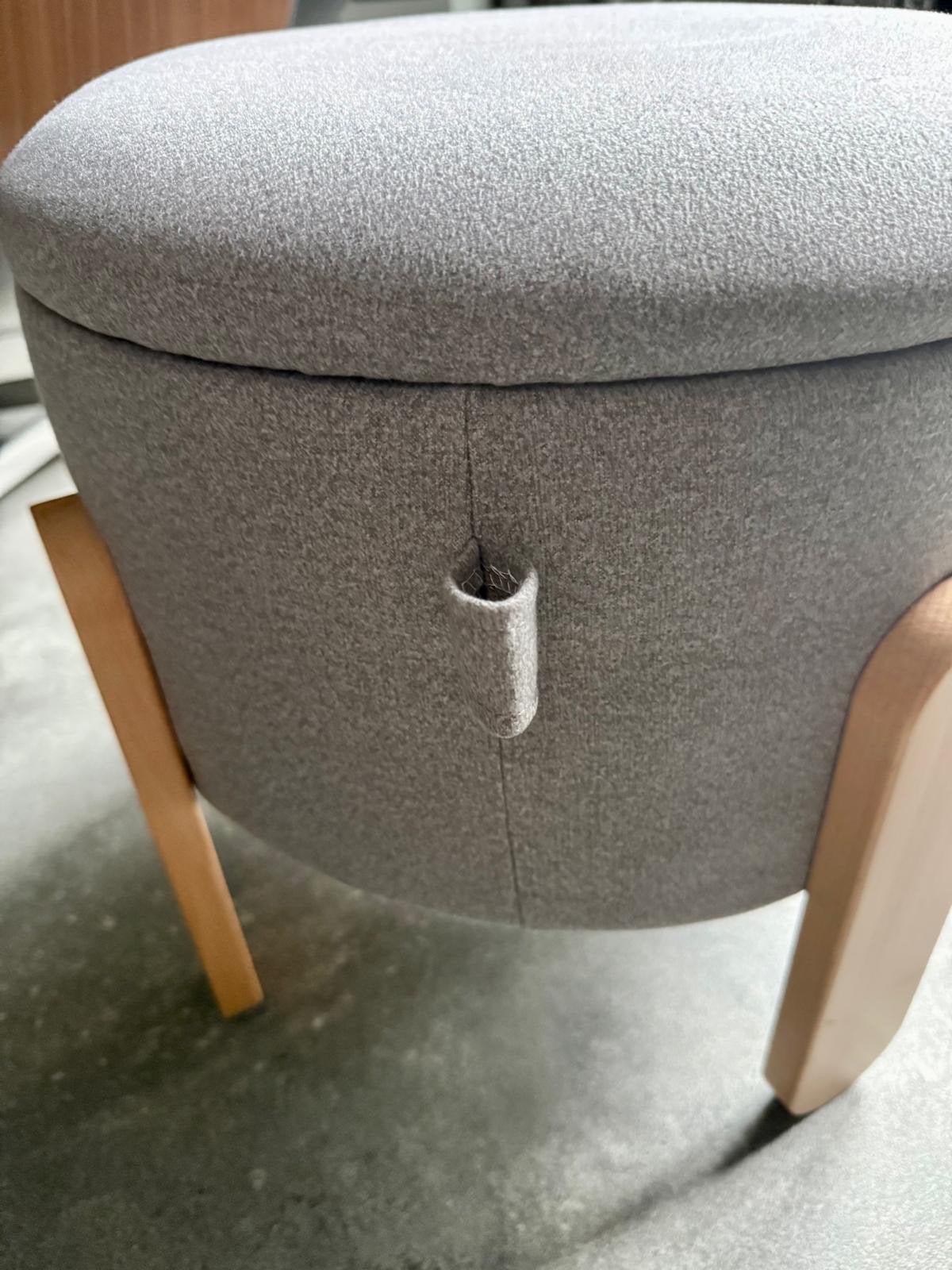 Forlunda poef met opbergruimte, Ophalen of Verzenden, Zo goed als nieuw, Rond, Minder dan 50 cm