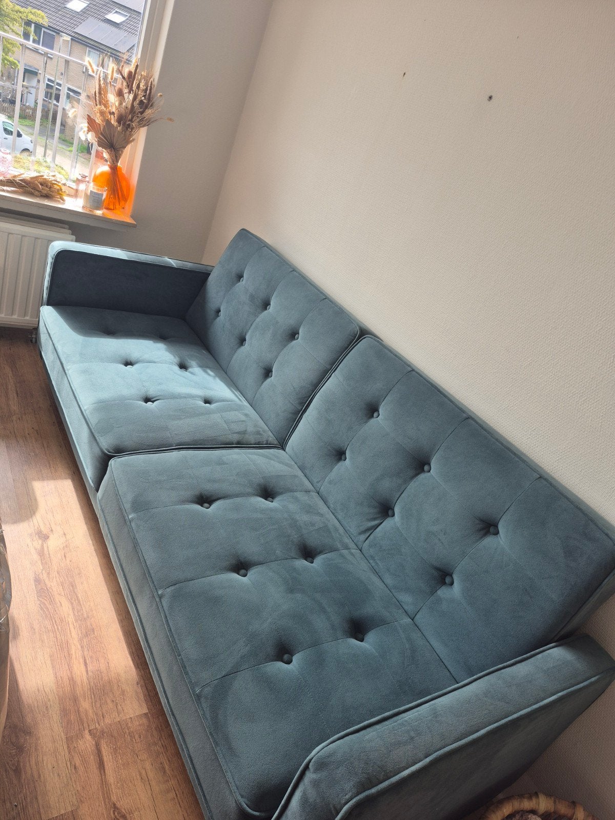 Uitklapbare slaapbank - Comfortabel en praktisch, Ophalen, 70 cm of minder, Blauw, 210 cm