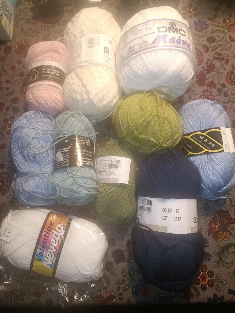 Wol vele diverse kleuren alles voor €6,50, Ophalen, Breien of Haken, Wol of Garen