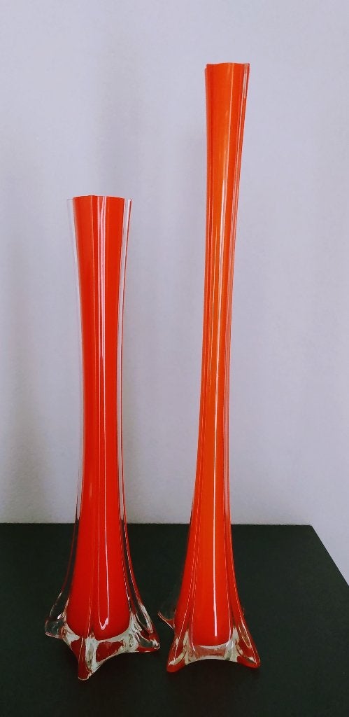 2  Murano Vazen, Huis en Inrichting, Gebruikt, Ophalen of Verzenden, Glas, Geschikt voor droogbloemen