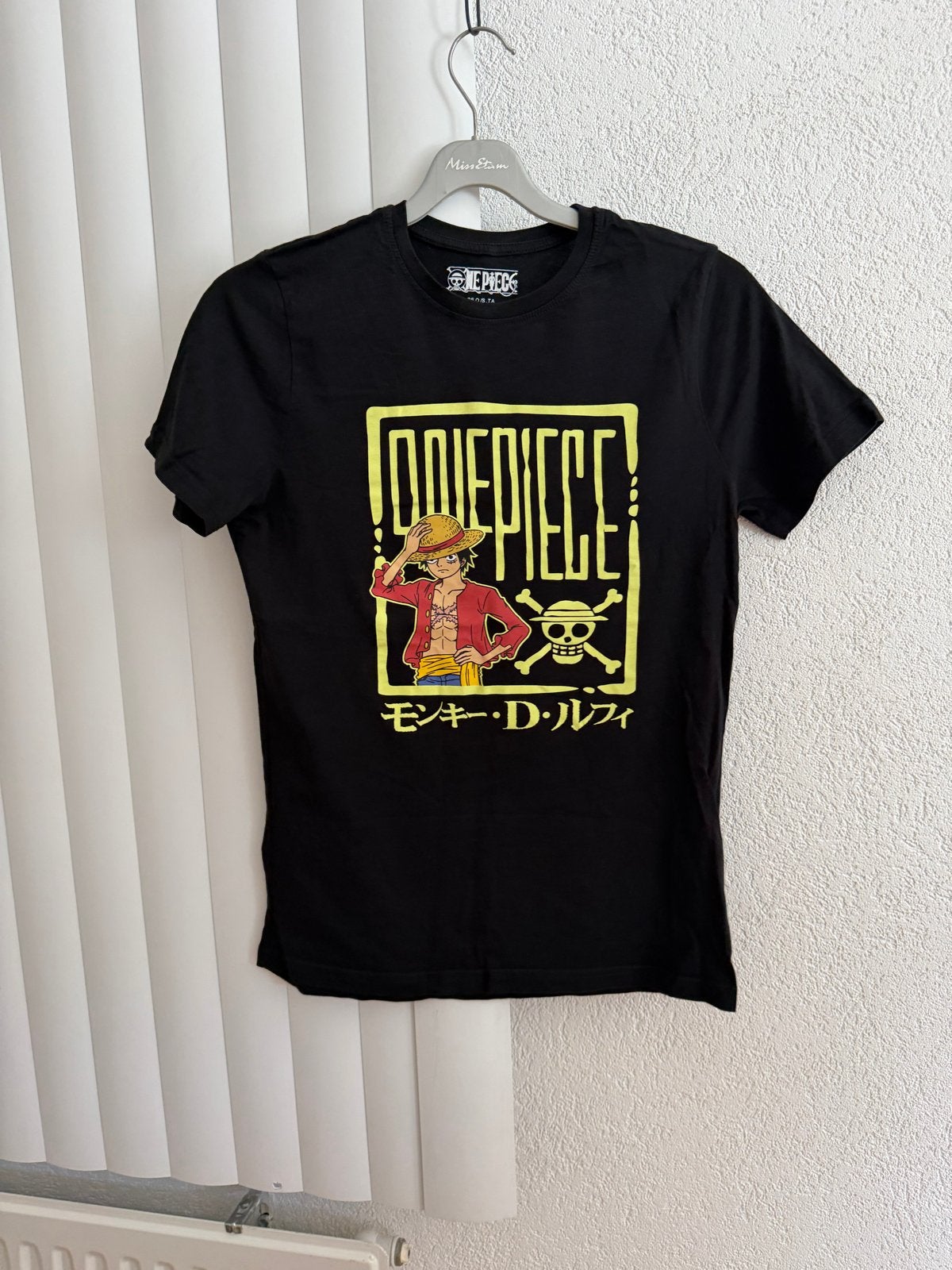 Zwart One Piece T-shirt | Maat 158 (12/13 jaar) | Katoen, Ophalen of Verzenden, Zo goed als nieuw, Jongen of Meisje, Shirt of Longsleeve