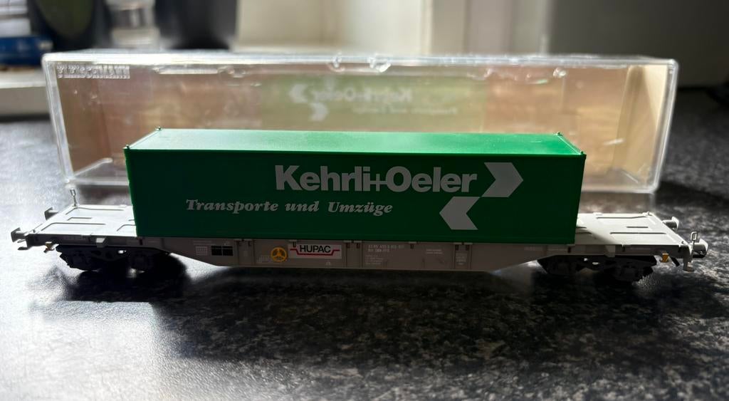 Fleischmann 5246 CH H0 Containerwagen Kehrli+Oehler SBB OVP, Hobby en Vrije tijd, Modeltreinen | H0, Gelijkstroom, Fleischmann