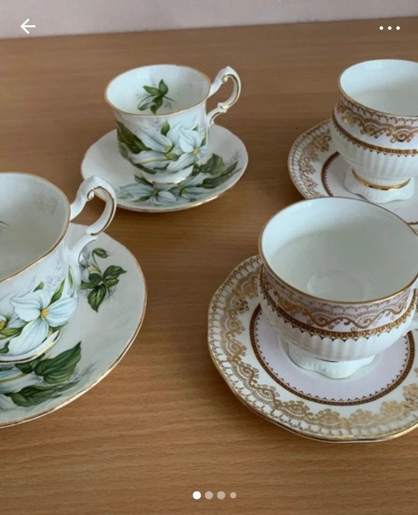 Paragon en Elizabethan koffiekopjes en schotels, Ophalen of Verzenden