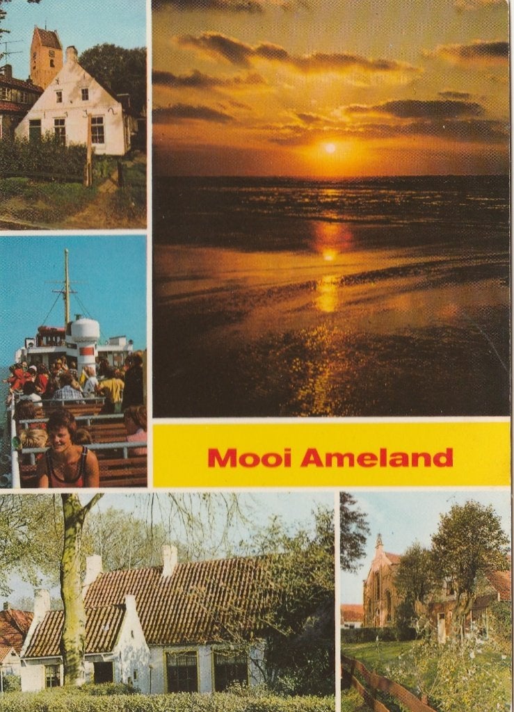 AMELAND Veerboot Avond Kerk, Verzamelen, Verzenden, 1980 tot heden, Gelopen, Waddeneilanden
