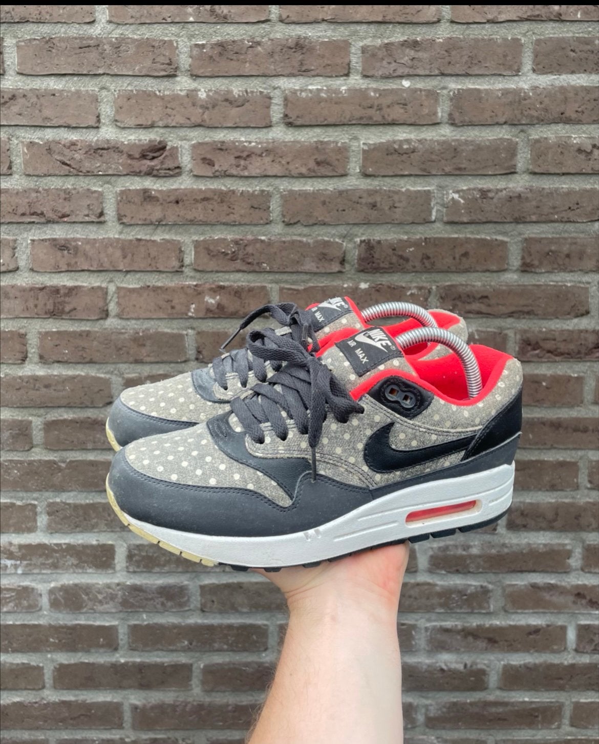 Nike Air Max 1 Premium Polkadot, Kleding | Heren, Schoenen, Overige kleuren, Ophalen of Verzenden, Sneakers of Gympen, Zo goed als nieuw