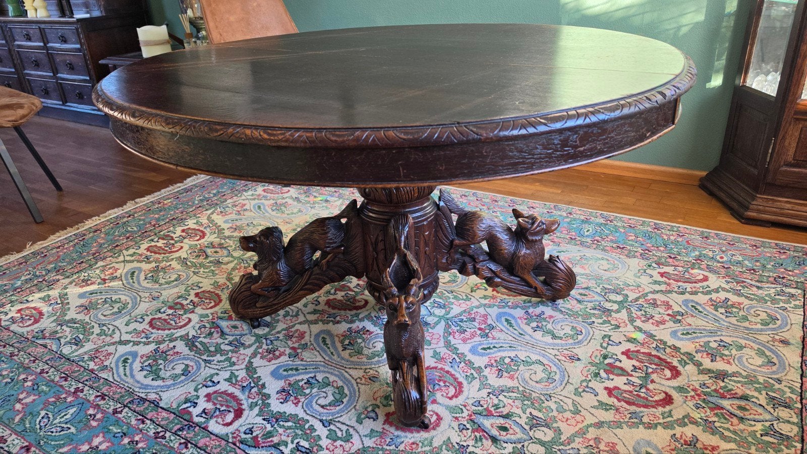 Antieke jacht eettafel 100 jaar oud, Ophalen