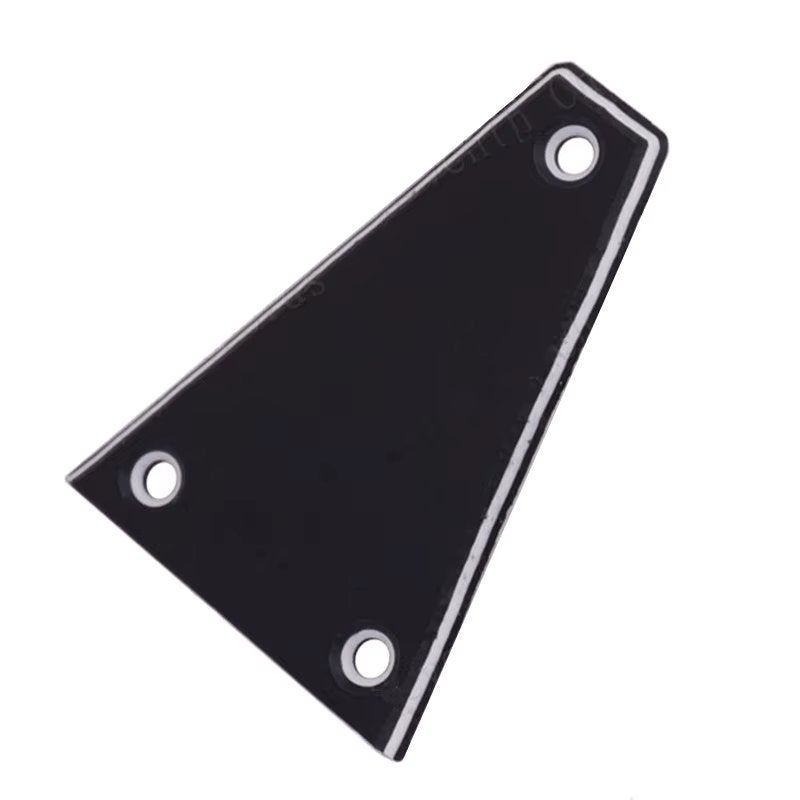 Truss rod cover trapezium stijl zwart wit zwart 3-gaats, Moku Custom Guitars, Nieuw, 4613CB, Ophalen of Verzenden