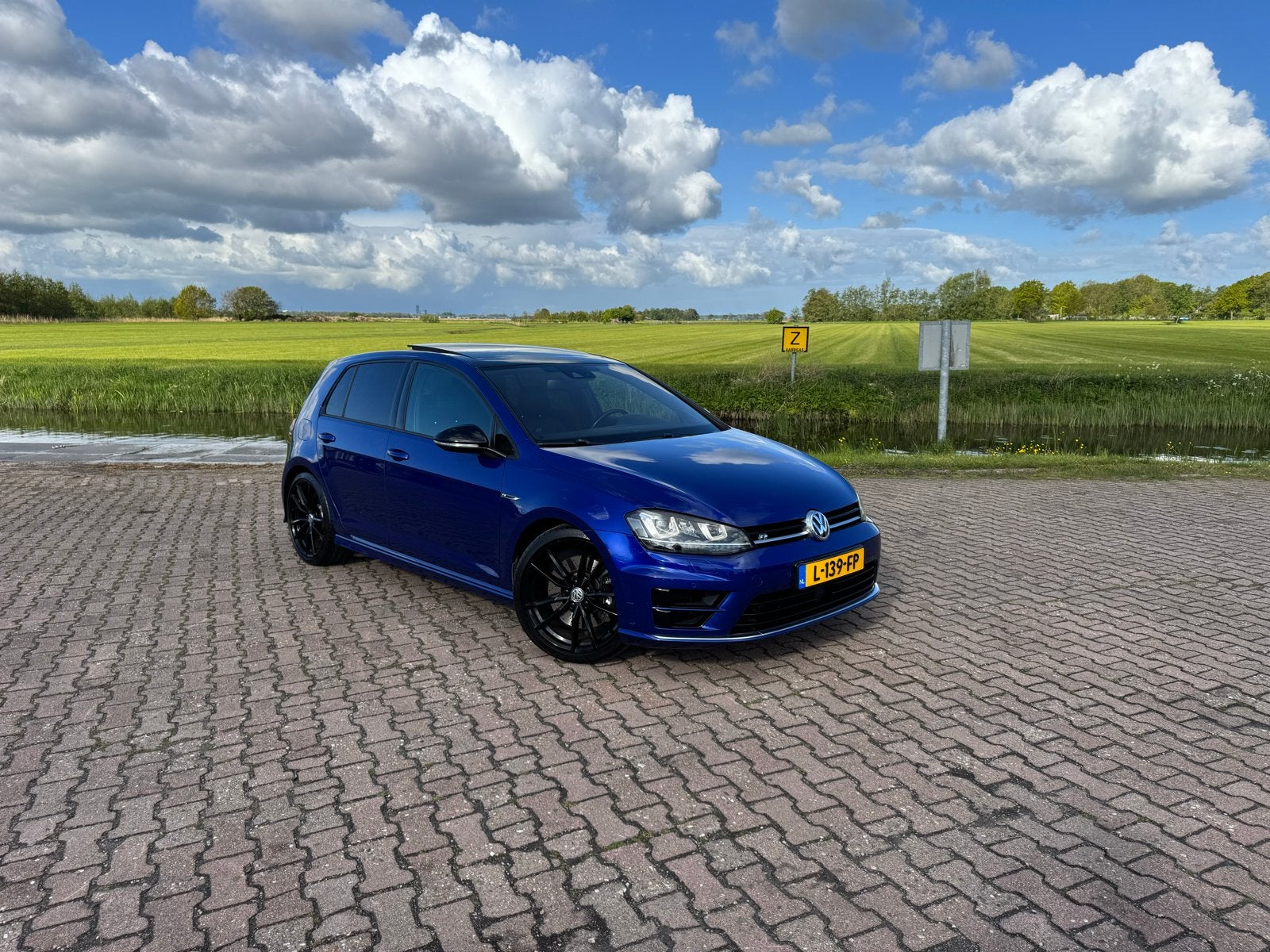 Volkswagen Golf 2.0 TSI R 221KW 5D 4MOTION DSG 2015 Blauw, Auto's, Automaat, Zwart, 4 cilinders, 1984 cc