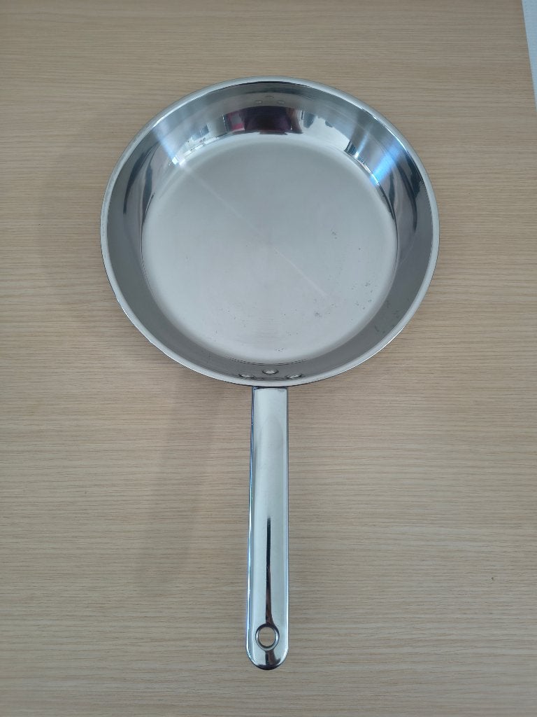 Roestvrijstalen pan 29cm, Ophalen of Verzenden, Gebruikt, Rvs, Braadpan