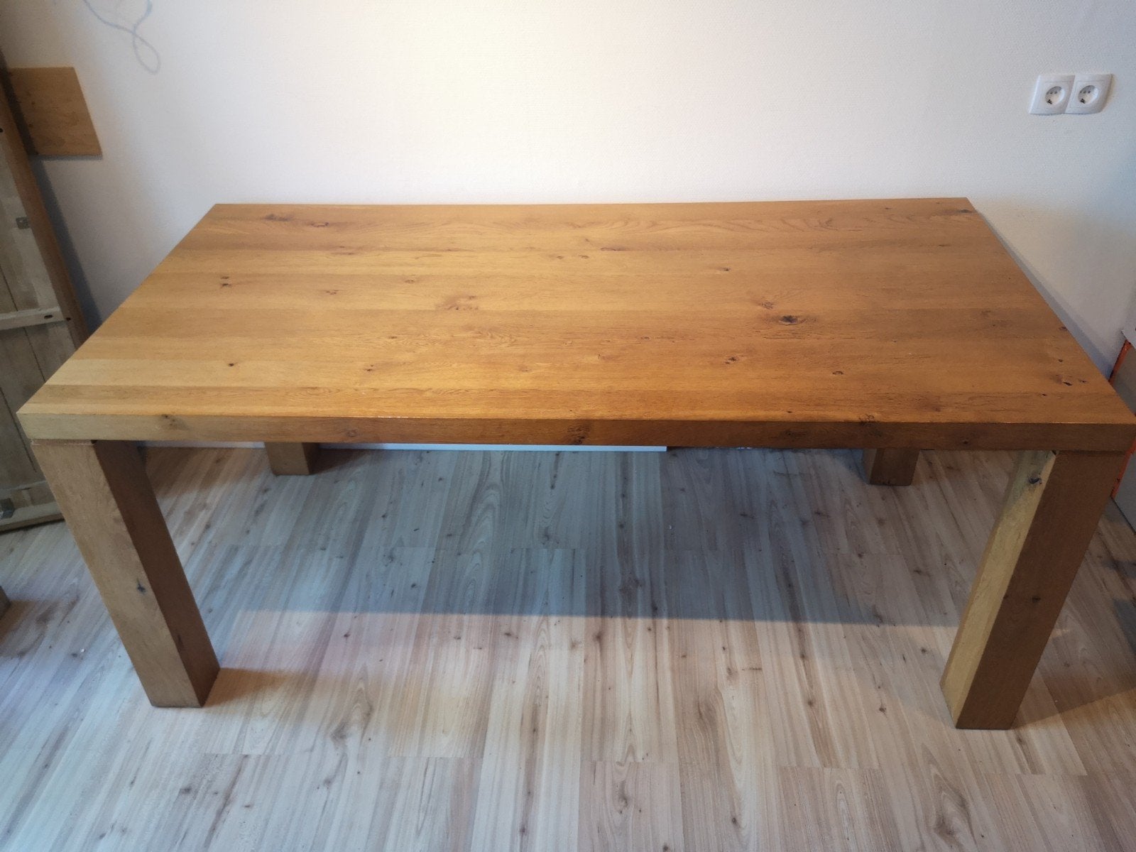 Eikenhouten eettafel, Huis en Inrichting, Tafels | Eettafels, Ophalen, Gebruikt, 100 tot 150 cm, Eikenhout