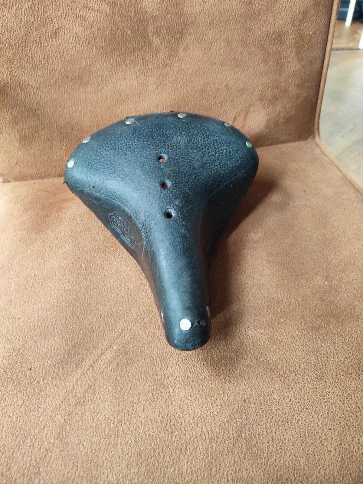 Brooks B66 vintage lederen zadel - niet doorgezakt, Gebruikt, Leer, Ophalen of Verzenden, Brooks