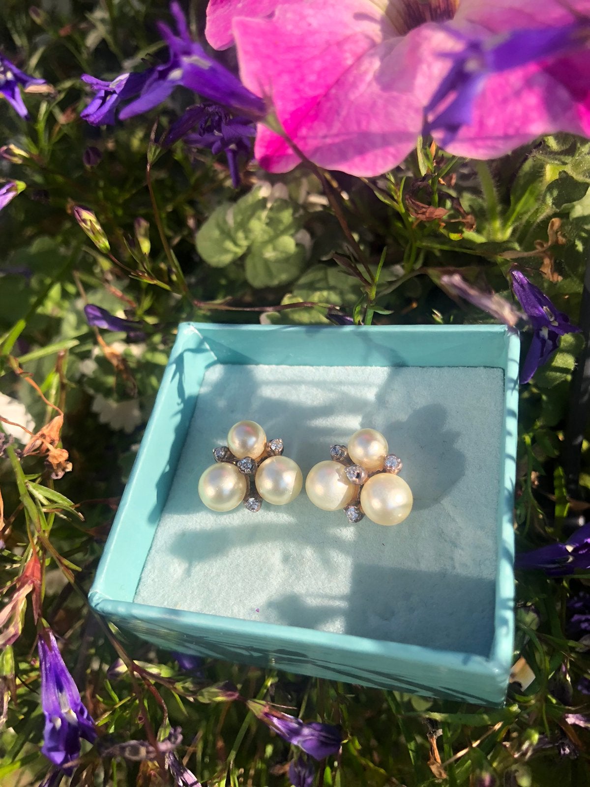 Oorbellen Parels Elegant  Chique Zilver Juwelier Vintage, Gebruikt, Wit, Ophalen of Verzenden, Knopjes of Stekers