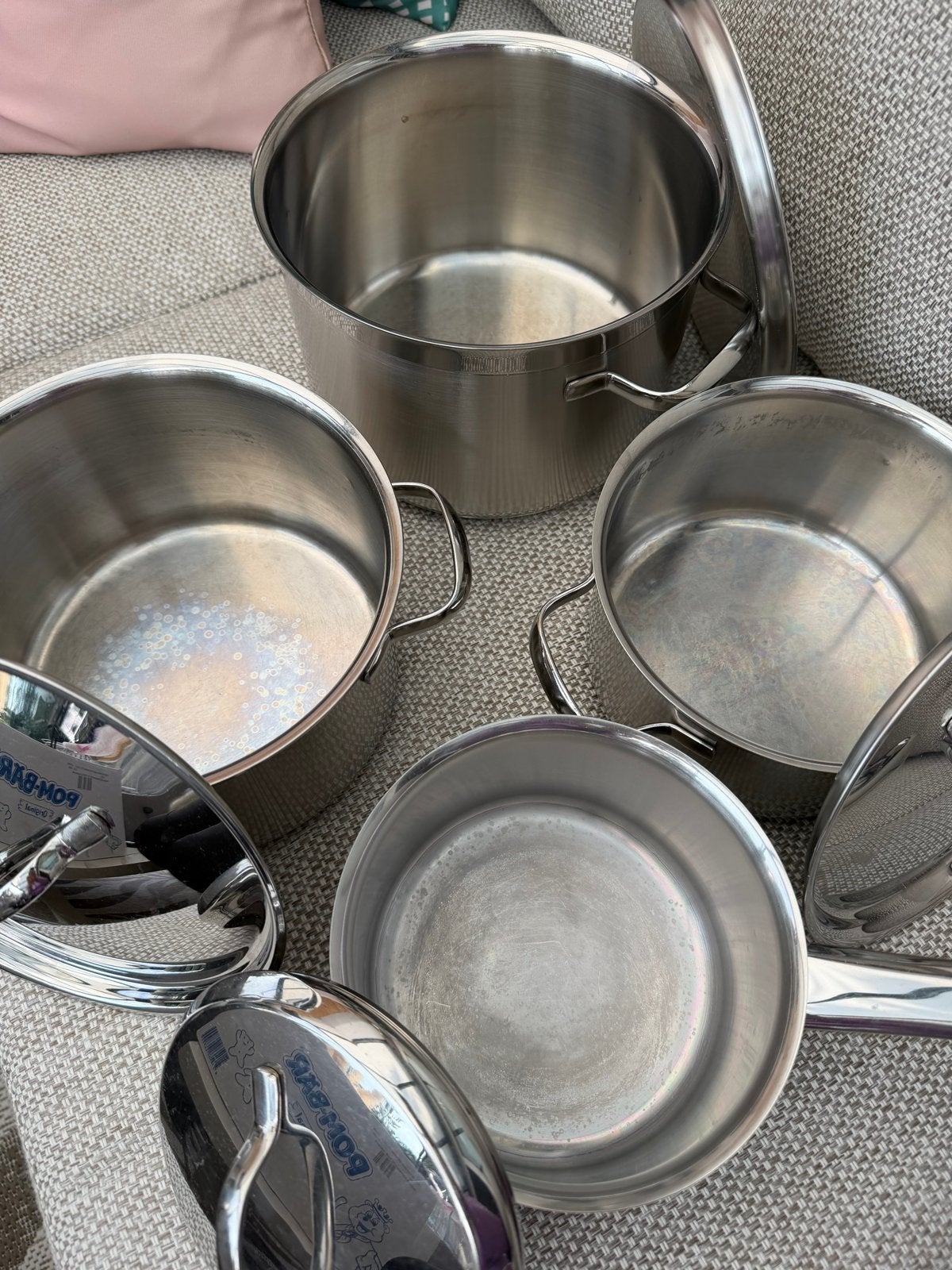 SIGG pannenset - RVS pannen met deksels, Gebruikt, Met deksel, Pannenset, Ophalen of Verzenden