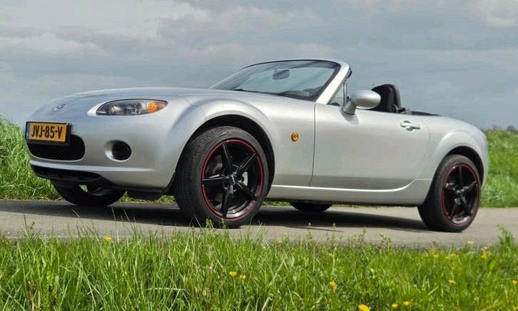 Mazda MX-5 Cabrio 1.8 2007 Grijs, Auto's, Mazda, Zwart, 4 cilinders, Cabriolet, 1055 kg