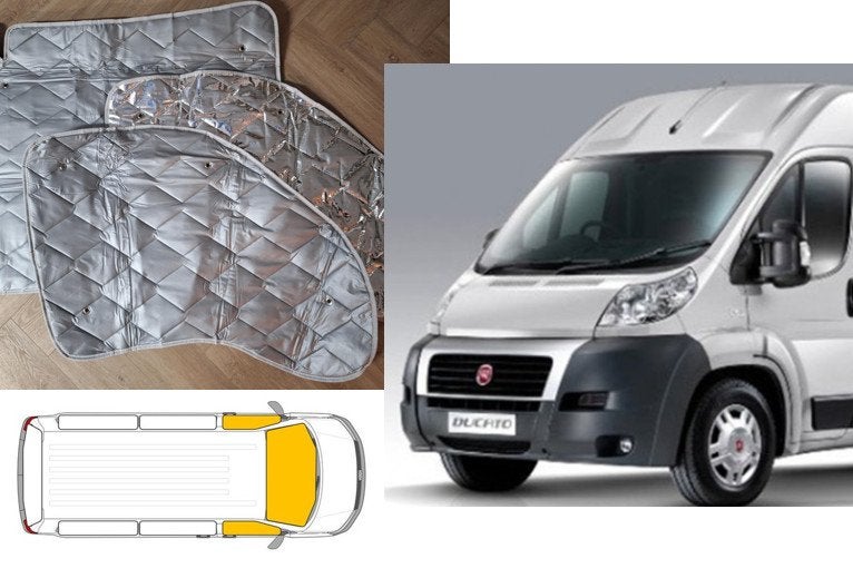 Raamisolatie Fiat Ducato X250 vanaf 2006-2014 Grijs 3 Delig, Caravans en Kamperen, Buurserstraat 15 A, 7481 EG,Haaksbergen, Ophalen of Verzenden