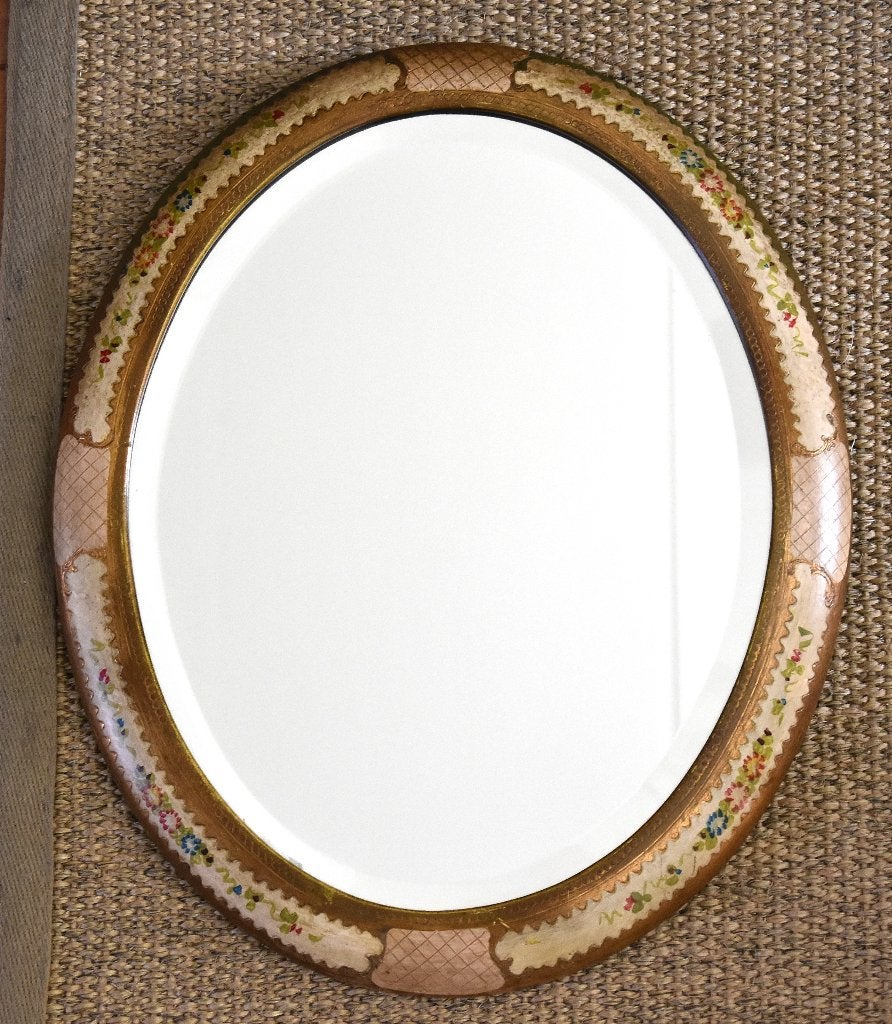 Vintage Italiaanse Wandspiegel, Huis en Inrichting, Woonaccessoires | Spiegels, Ophalen, Minder dan 50 cm, Gebruikt, Minder dan 100 cm
