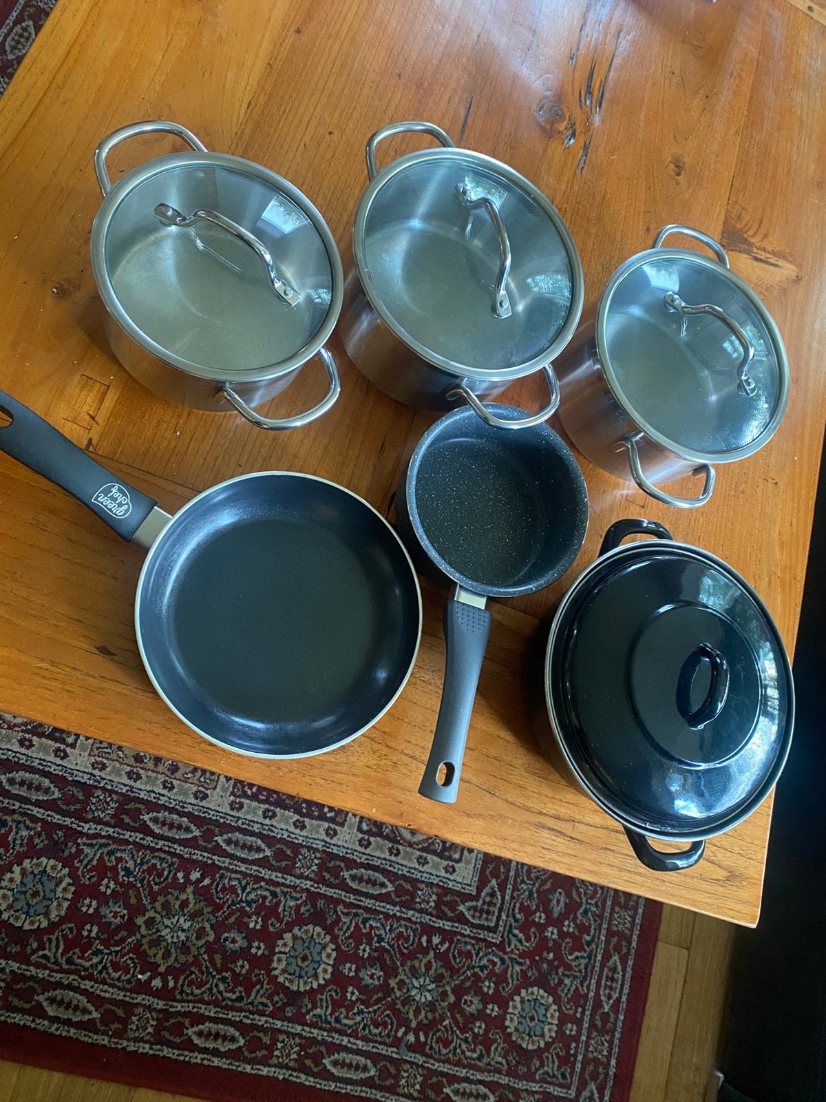 Pannen set / bestek, Ophalen, Zo goed als nieuw, Rvs, Pannenset