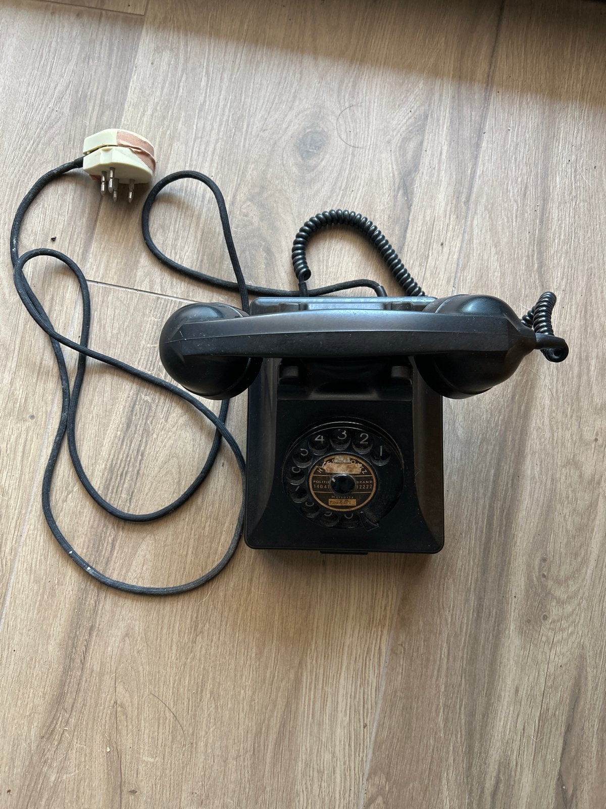 Vintage Bakelieten Telefoon met Draaischijf - Origineel, Telecommunicatie, Vaste telefoons | Niet Draadloos, Ophalen, Gebruikt