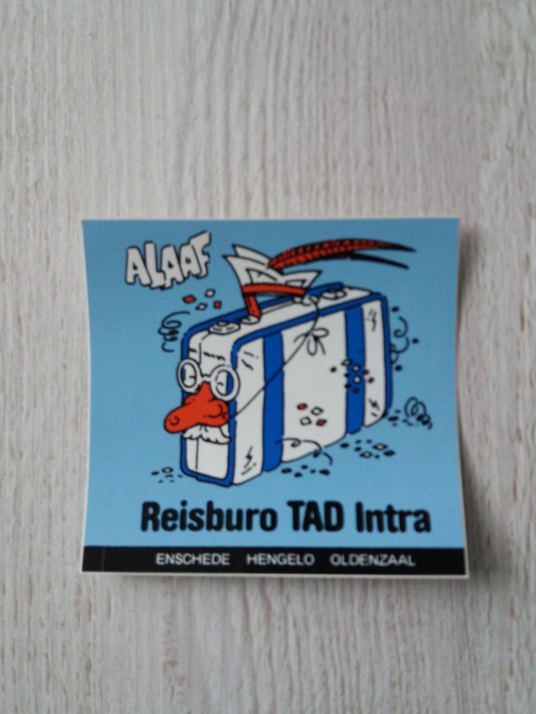 sticker Reisburo TAD Intra Enschede - Hengelo en Oldenzaal, Verzamelen, Ophalen of Verzenden, Zo goed als nieuw, Bedrijf of Vereniging