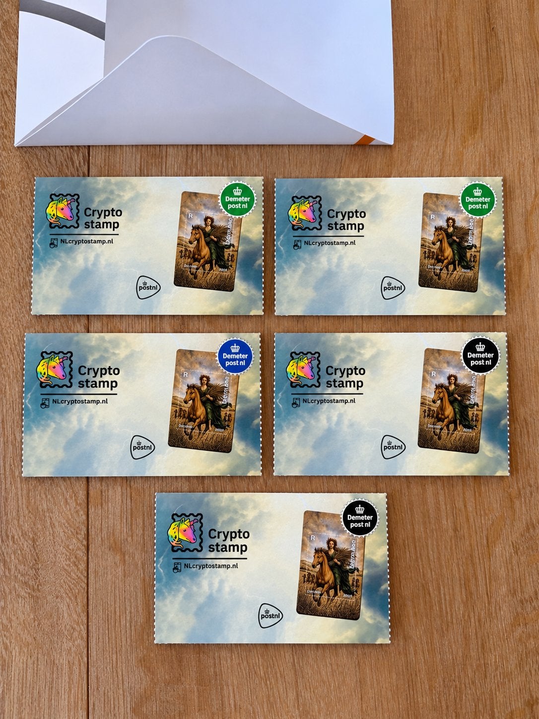 5x PostNL Crypto Stamp Demeter - Nieuw, Ophalen of Verzenden, Na 1940, Postfris