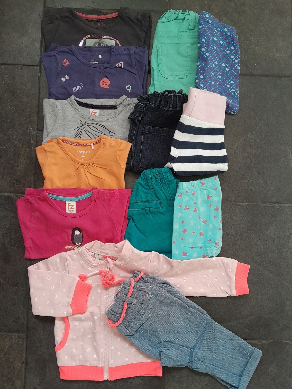 Pakket meisje kleding mt 68 - 74, Kinderen en Baby's, Ophalen of Verzenden, Zo goed als nieuw, Maat 68