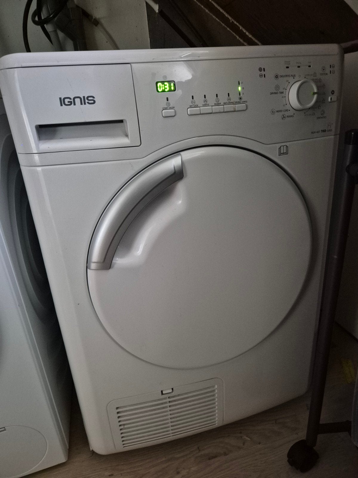 Ignis AWH 407 Warmtepompdroger, Witgoed en Apparatuur, Wasdrogers, Gebruikt, Overige typen, Voorlader, 6 tot 8 kg, 85 tot 90 cm