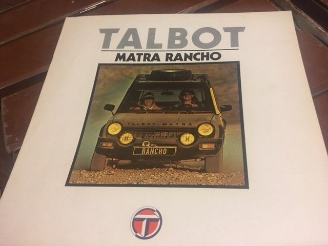 Talbot Matra Rancho originele brochure/auto folder '82, Ophalen of Verzenden, Overige merken