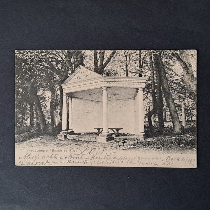 Oudemirdum Rijs Friesland Vredetempel Bosch te Rijs, Verzamelen, Ophalen of Verzenden, Voor 1920, Gelopen, Friesland