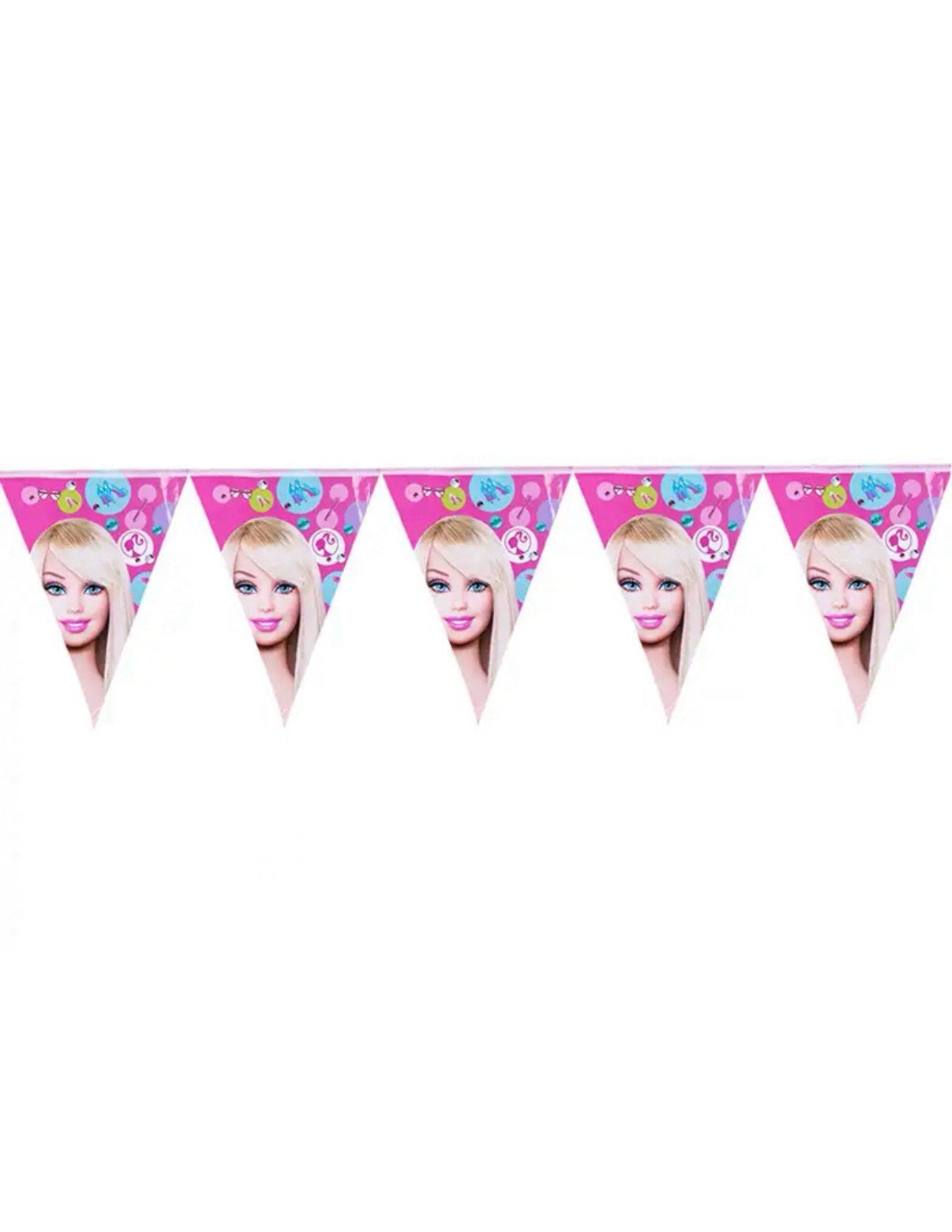 Barbie vlaggenlijn / puntslinger, Ophalen of Verzenden, Nieuw, Versiering, Verjaardag