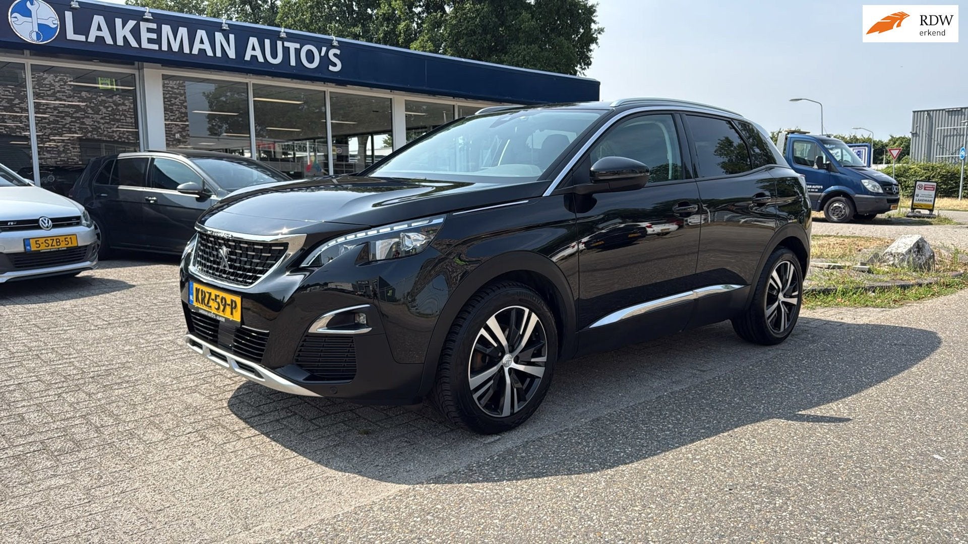 Peugeot 3008 1.2 Blackline Active Pack Navi Sport Xenon Huur, Gebruikt, 1199 cc, Zwart, Bedrijf