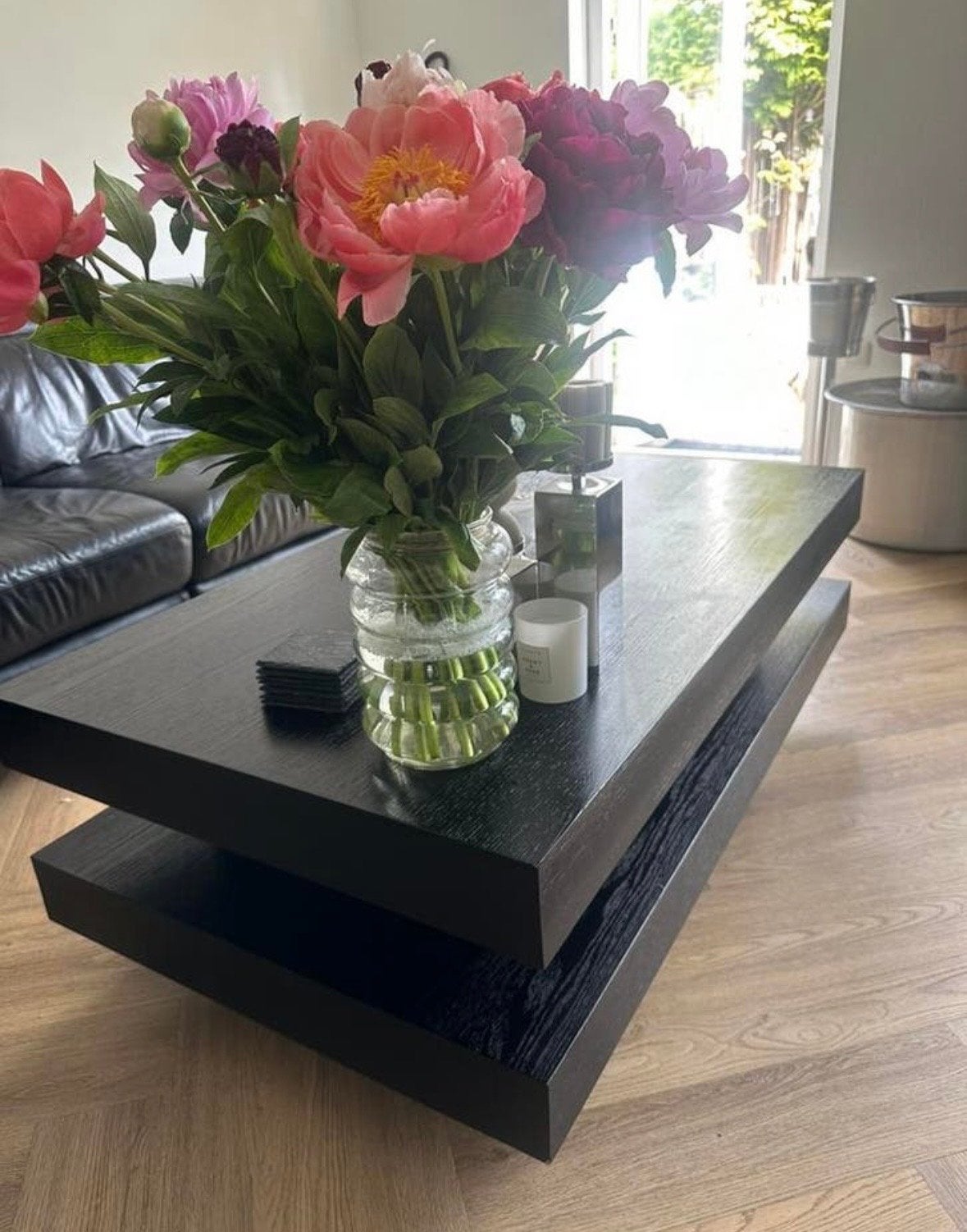 Salontafel, Huis en Inrichting, Tafels | Salontafels, Ophalen, Gebruikt, 100 tot 150 cm, 50 tot 100 cm