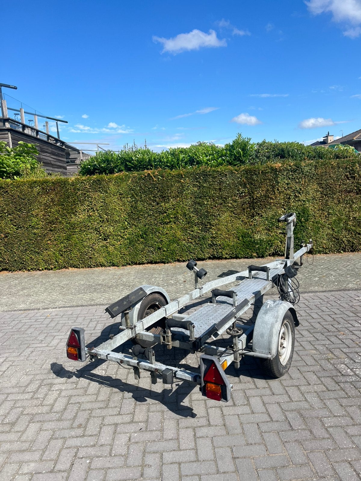 Pega kantel trailer en Heku kanteltrailer en Linder 440, Watersport en Boten, Ophalen of Verzenden, Zo goed als nieuw, Minder dan 6 meter