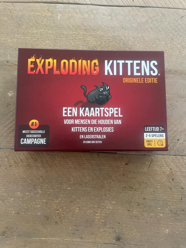 Exploding Kittens Originele Editie Kaartspel, Een of twee spelers, Ophalen of Verzenden, Nieuw
