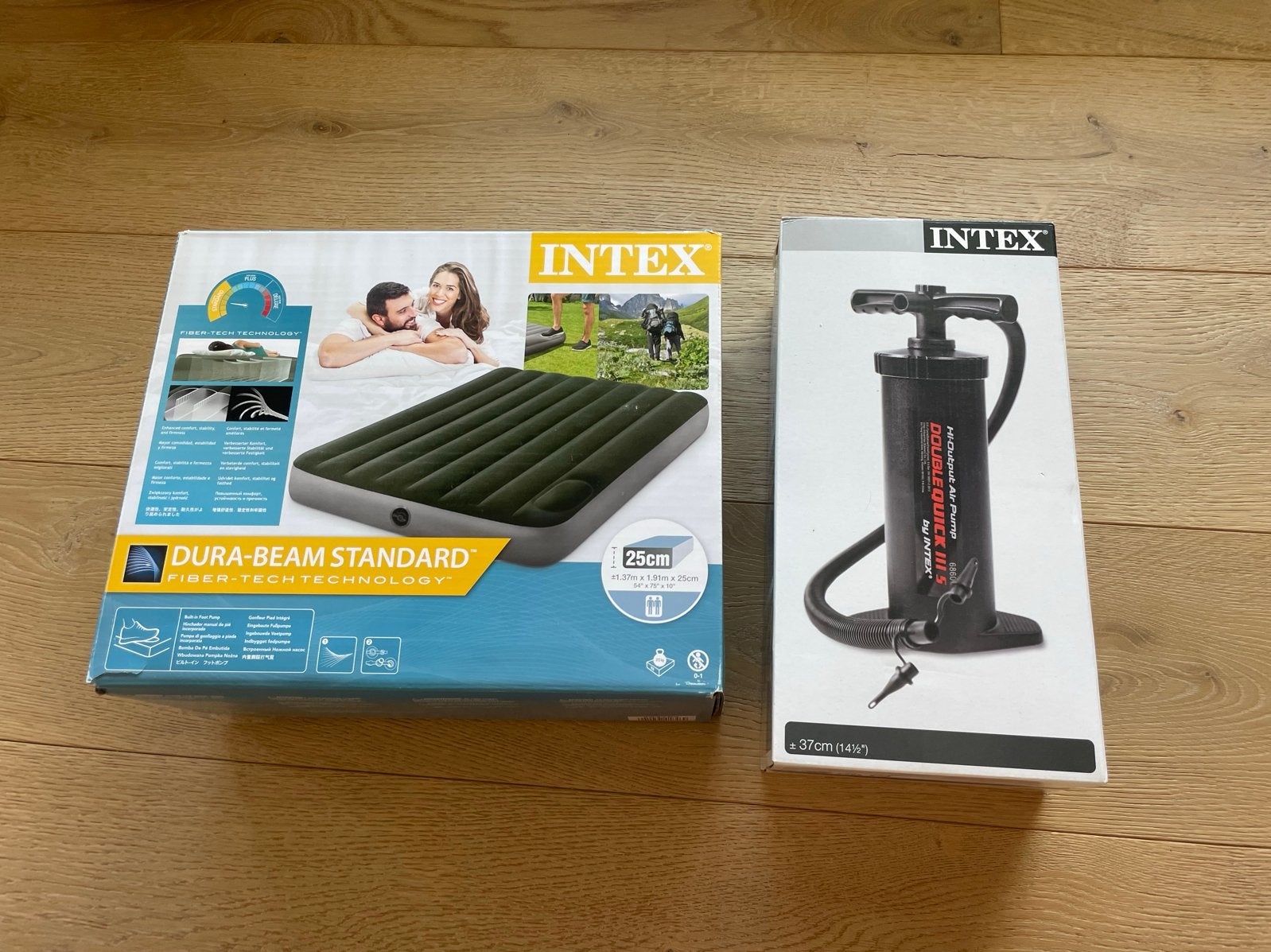 Intex Luchtbed 1.91m x 1.37m met Intex Luchtpomp / Airbed, Ophalen of Verzenden, Nieuw, 2-persoons