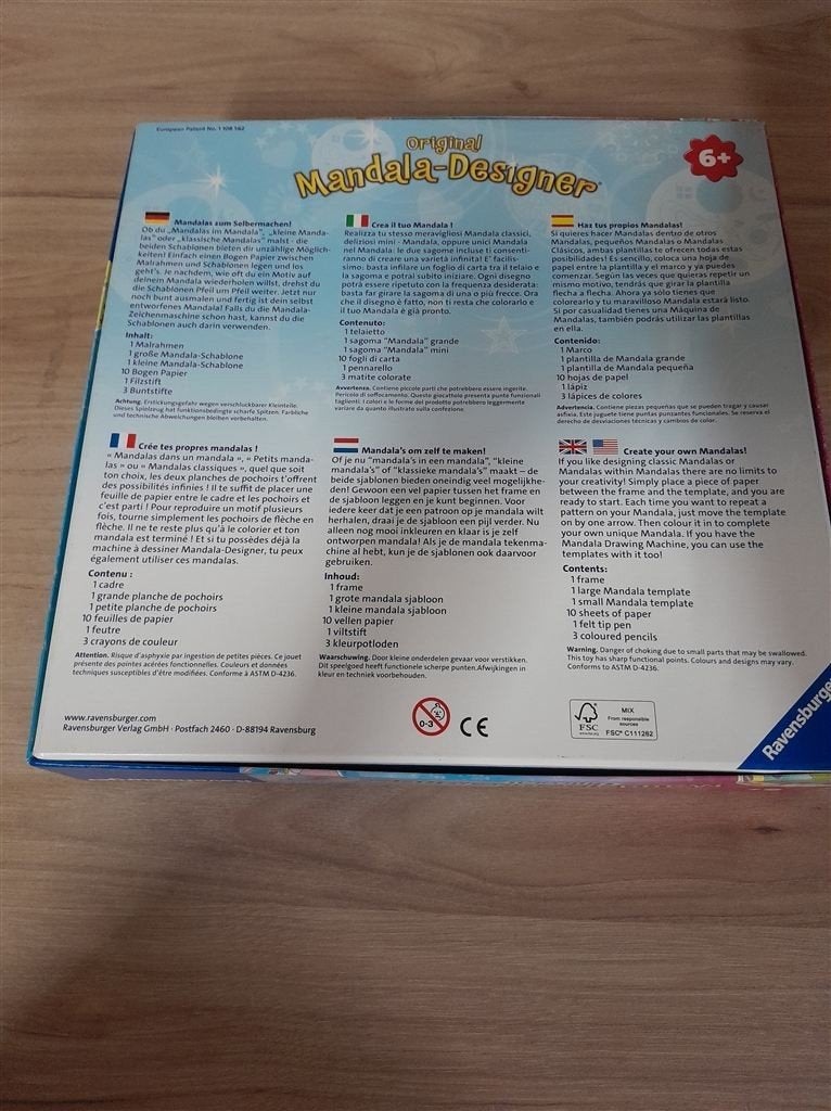 Original Mandala Designer unicorn - s4476, Hobby en Vrije tijd, Gezelschapsspellen | Bordspellen, Verzenden, Zo goed als nieuw