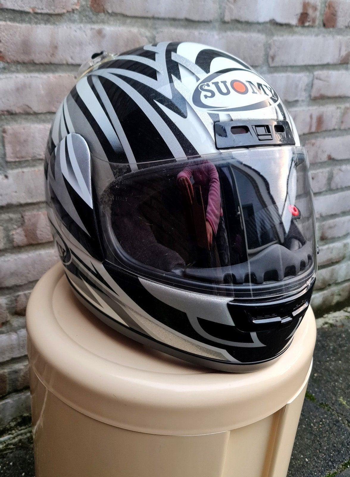 Suomy helm Ventura Bargy Design maat S zilver als nieuw top, Nieuw zonder kaartje, Integraalhelm, S, Ophalen