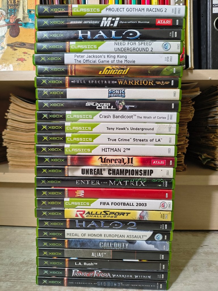 Verzameling van 26 games voor Xbox Original, Avontuur en Actie, Gebruikt, Verzenden, 1 speler