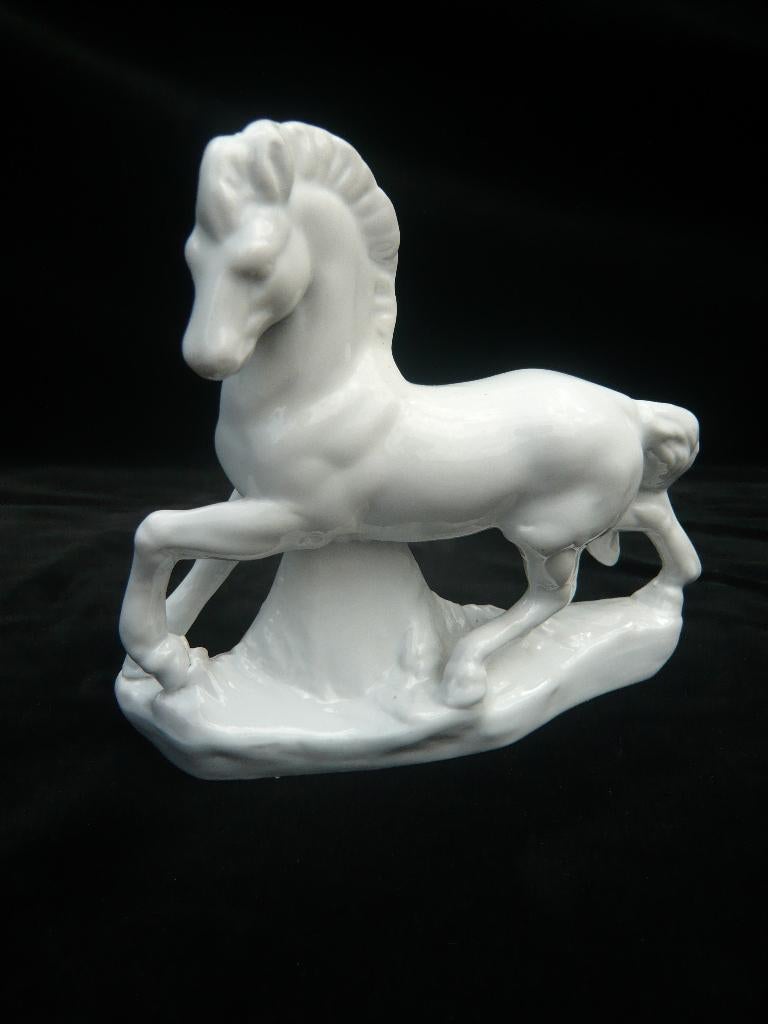 Vintage beeld paard porselein, Ophalen of Verzenden, Zo goed als nieuw, Dier
