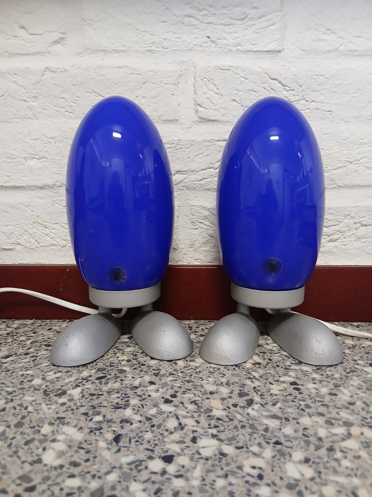2x IKEA Spöka Nachtlampjes - Blauw, Gebruikt, Kunststof, Modern, Blauw