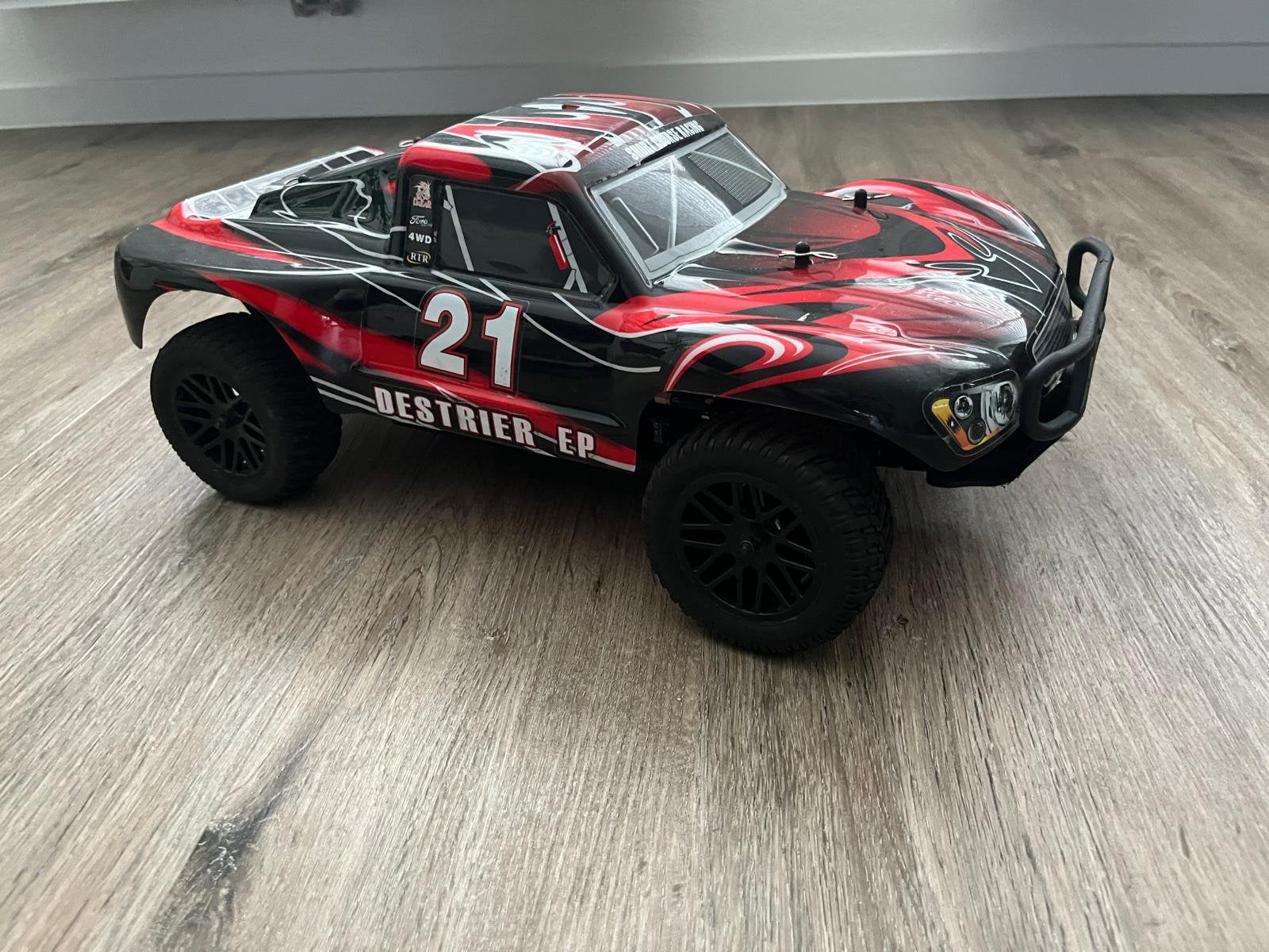 Himoto 1:10 Spatha Short Course Truck Black Red, Ophalen, Zo goed als nieuw, Auto offroad