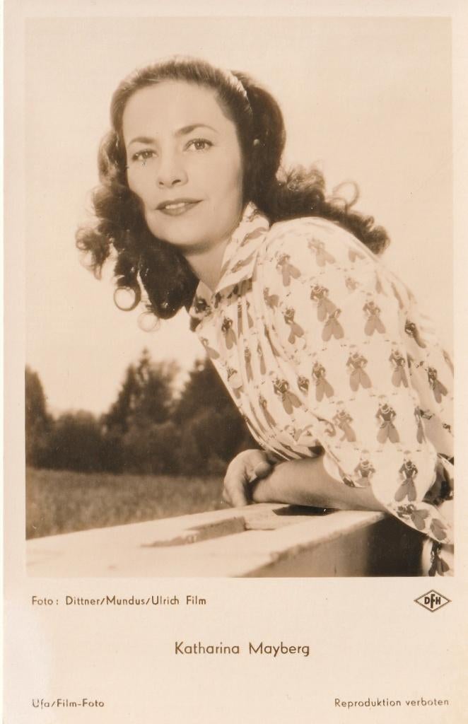 Oude Kaart Katharina Mayberg, Verzenden, 1940 tot 1960, Ongelopen, Sterren en Beroemdheden