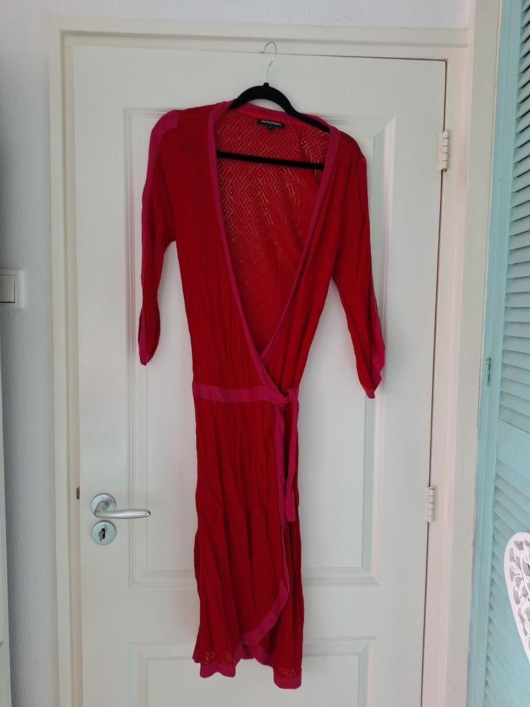 Marlies Dekkers Jurk - Rood/Roze Wikkeljurk Maat L, Marlies Dekkers, Maat 42/44 (L), Ophalen of Verzenden, Zo goed als nieuw